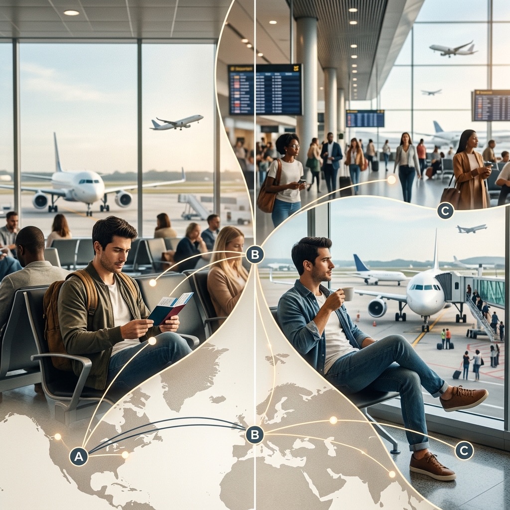 Vuelos con escala vs directos: cuándo merece la pena