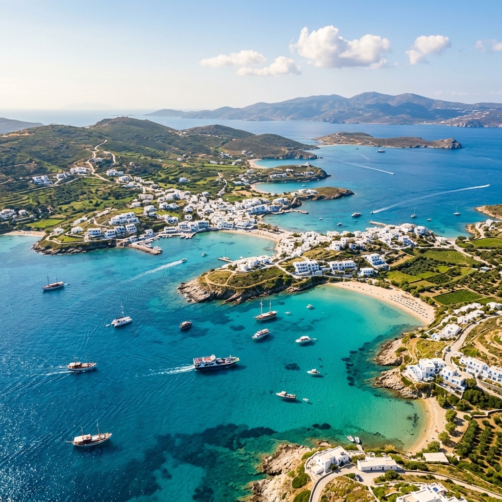 Playa paradisíaca en una isla europea con aguas cristalinas